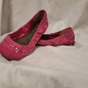 Pink ballet flats